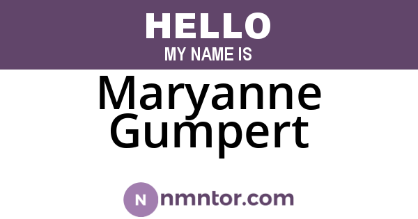 Maryanne Gumpert