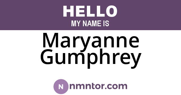 Maryanne Gumphrey