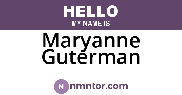 Maryanne Guterman