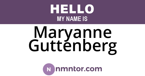 Maryanne Guttenberg
