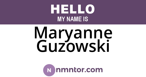 Maryanne Guzowski