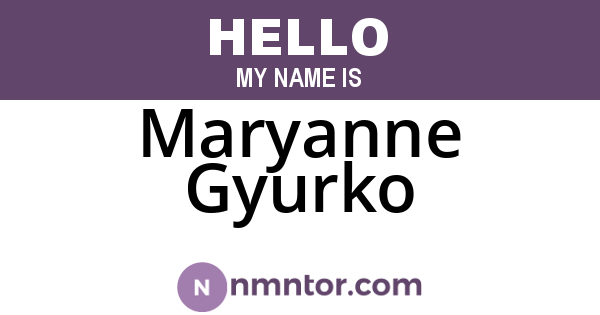 Maryanne Gyurko