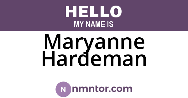 Maryanne Hardeman
