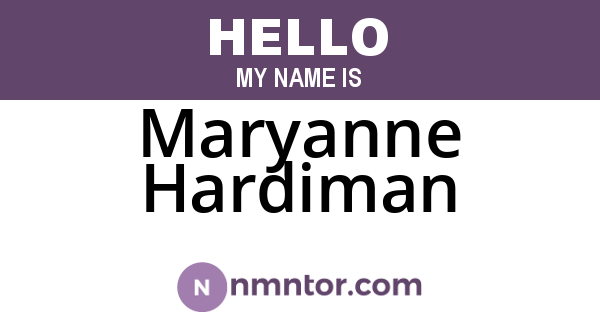 Maryanne Hardiman