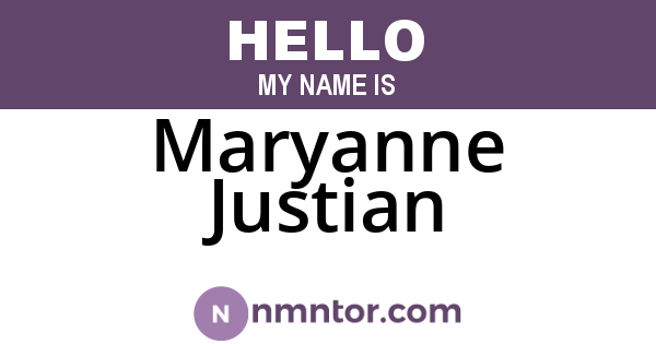 Maryanne Justian