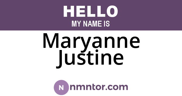 Maryanne Justine