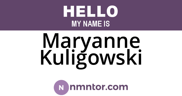 Maryanne Kuligowski