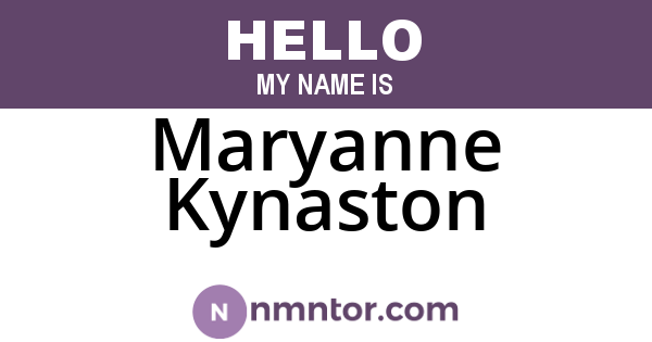 Maryanne Kynaston