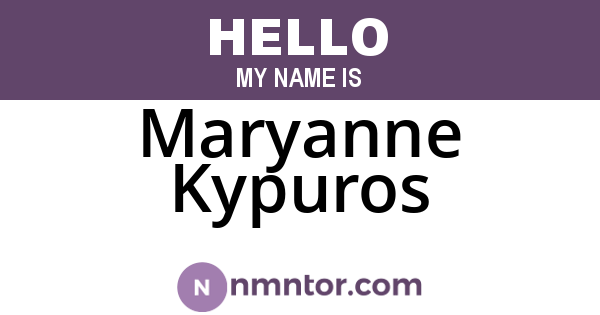 Maryanne Kypuros