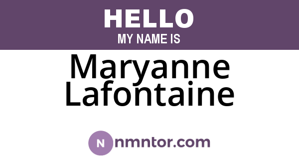 Maryanne Lafontaine