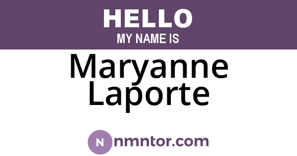 Maryanne Laporte