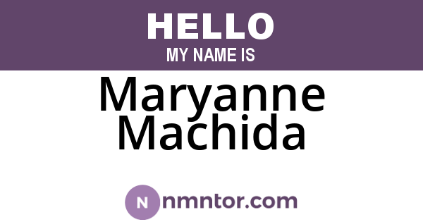 Maryanne Machida