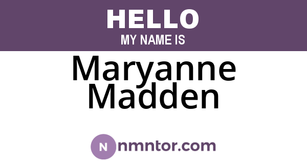 Maryanne Madden