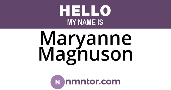 Maryanne Magnuson