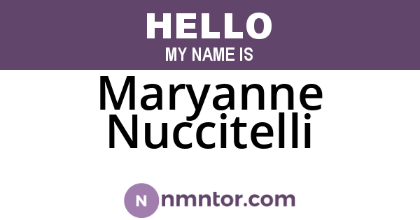 Maryanne Nuccitelli