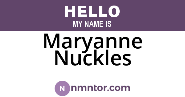 Maryanne Nuckles