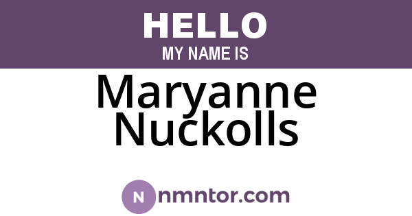 Maryanne Nuckolls