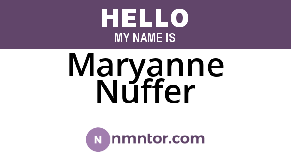 Maryanne Nuffer