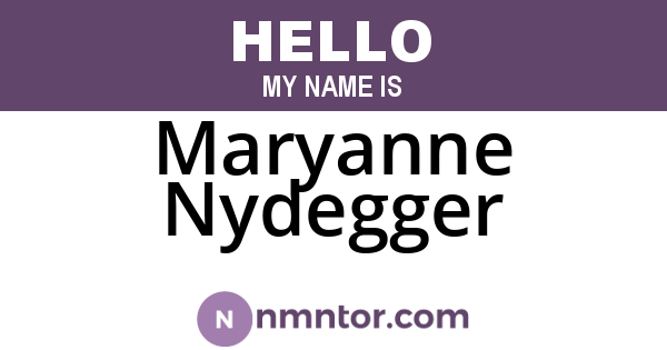 Maryanne Nydegger