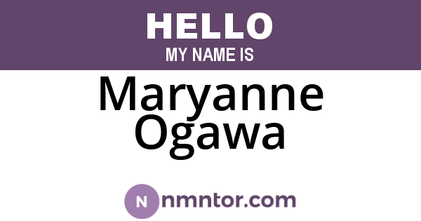 Maryanne Ogawa