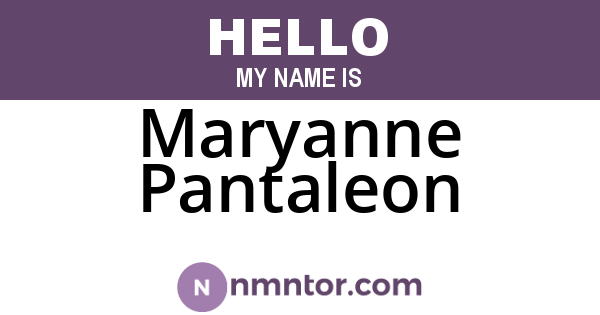Maryanne Pantaleon