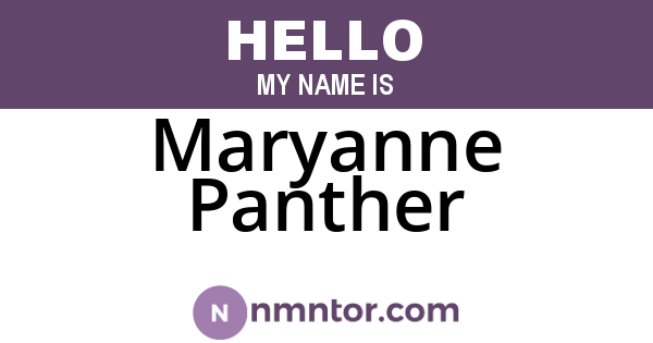 Maryanne Panther