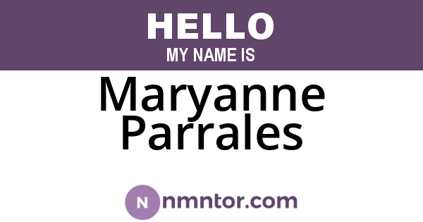 Maryanne Parrales