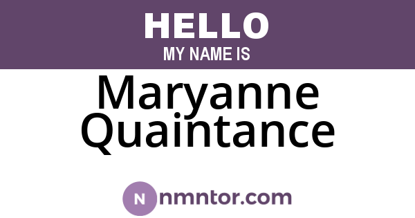 Maryanne Quaintance