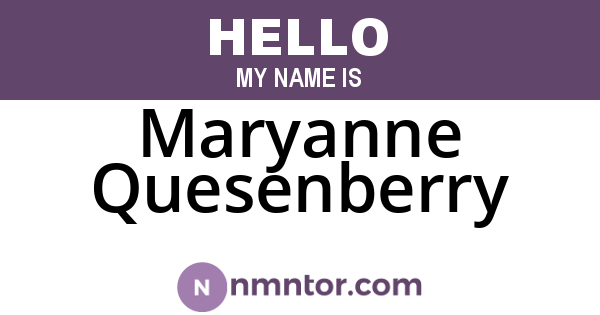 Maryanne Quesenberry