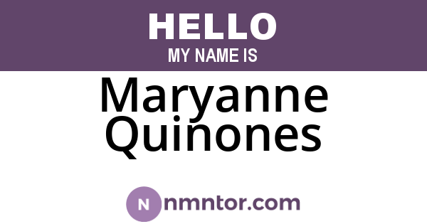 Maryanne Quinones