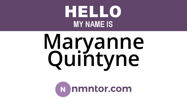 Maryanne Quintyne