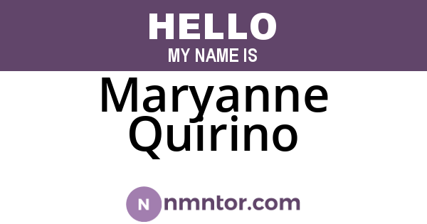 Maryanne Quirino