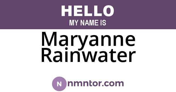 Maryanne Rainwater