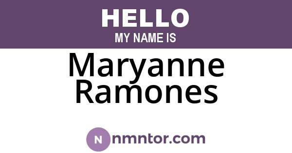 Maryanne Ramones
