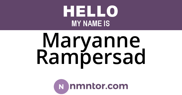 Maryanne Rampersad