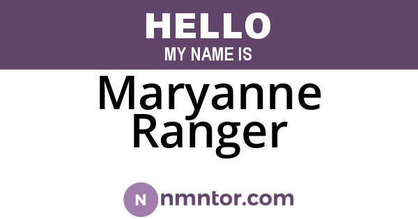 Maryanne Ranger