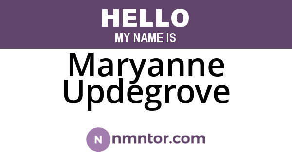 Maryanne Updegrove