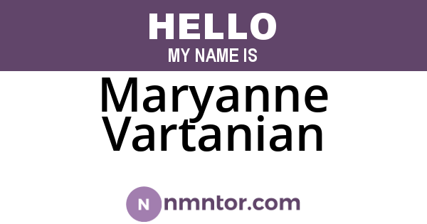 Maryanne Vartanian