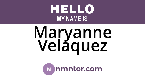 Maryanne Velaquez