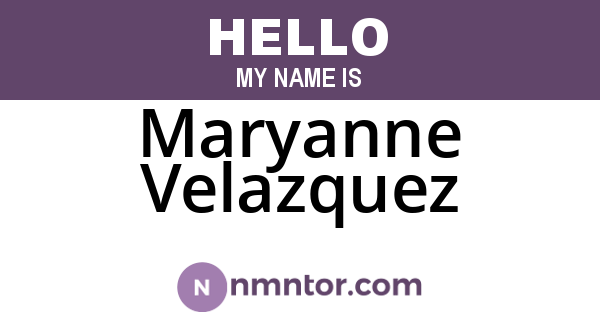 Maryanne Velazquez
