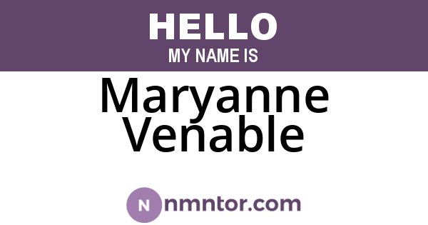 Maryanne Venable
