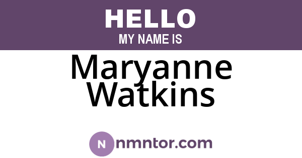 Maryanne Watkins