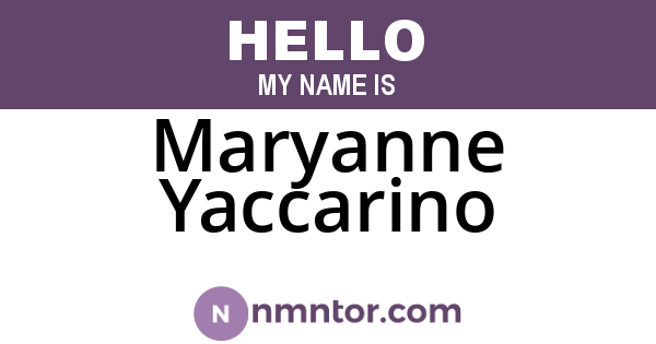 Maryanne Yaccarino