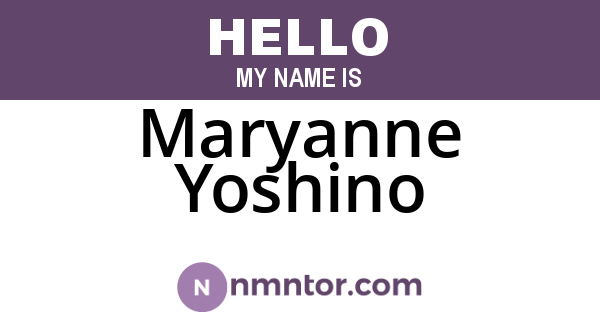 Maryanne Yoshino