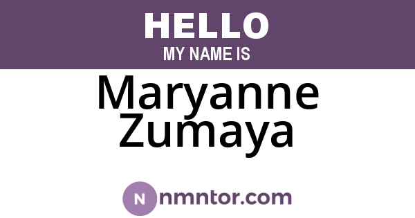 Maryanne Zumaya
