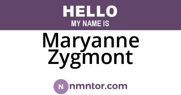 Maryanne Zygmont