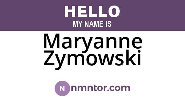 Maryanne Zymowski