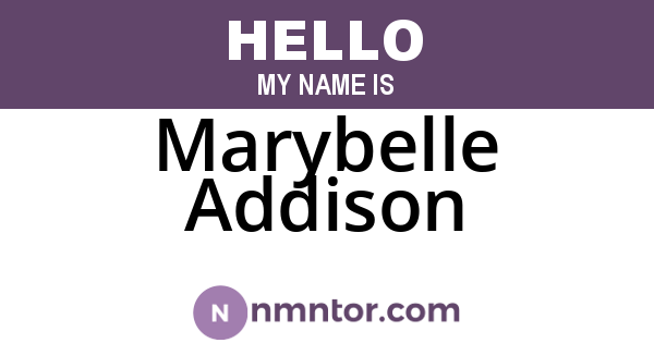 Marybelle Addison