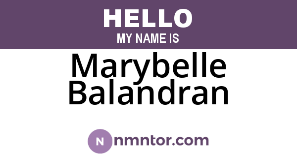 Marybelle Balandran