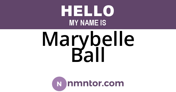 Marybelle Ball